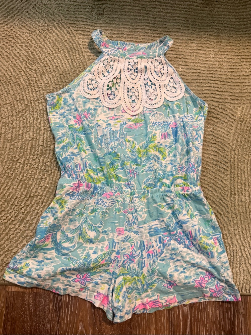 Lilly Pulitzer Mini Pearl Romper Girls Sz 8